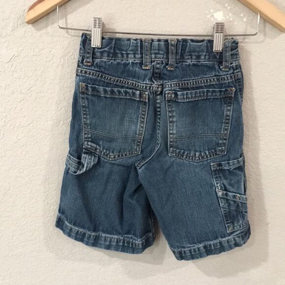 Old Navy Boys 5 Shorts Blue Carpenter Loop Denim Adjustable 100% Cotton Utility - Picture 6 of 11